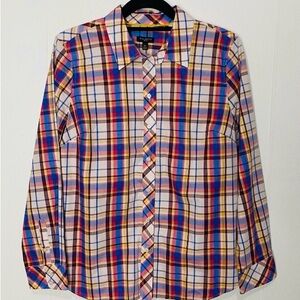 Talbots Plus Size 2X Fall Colored Plaid Shirt